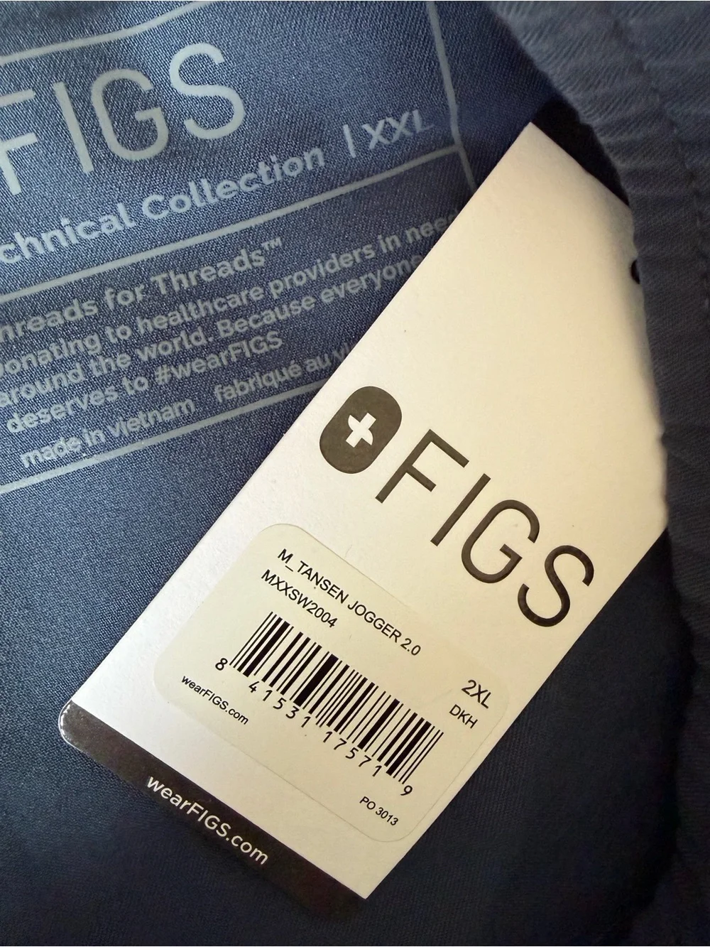 Figs Men’s Tansen Jogger 2.0 Scrub Pants NWT Size 2XL Color Dark Harbor